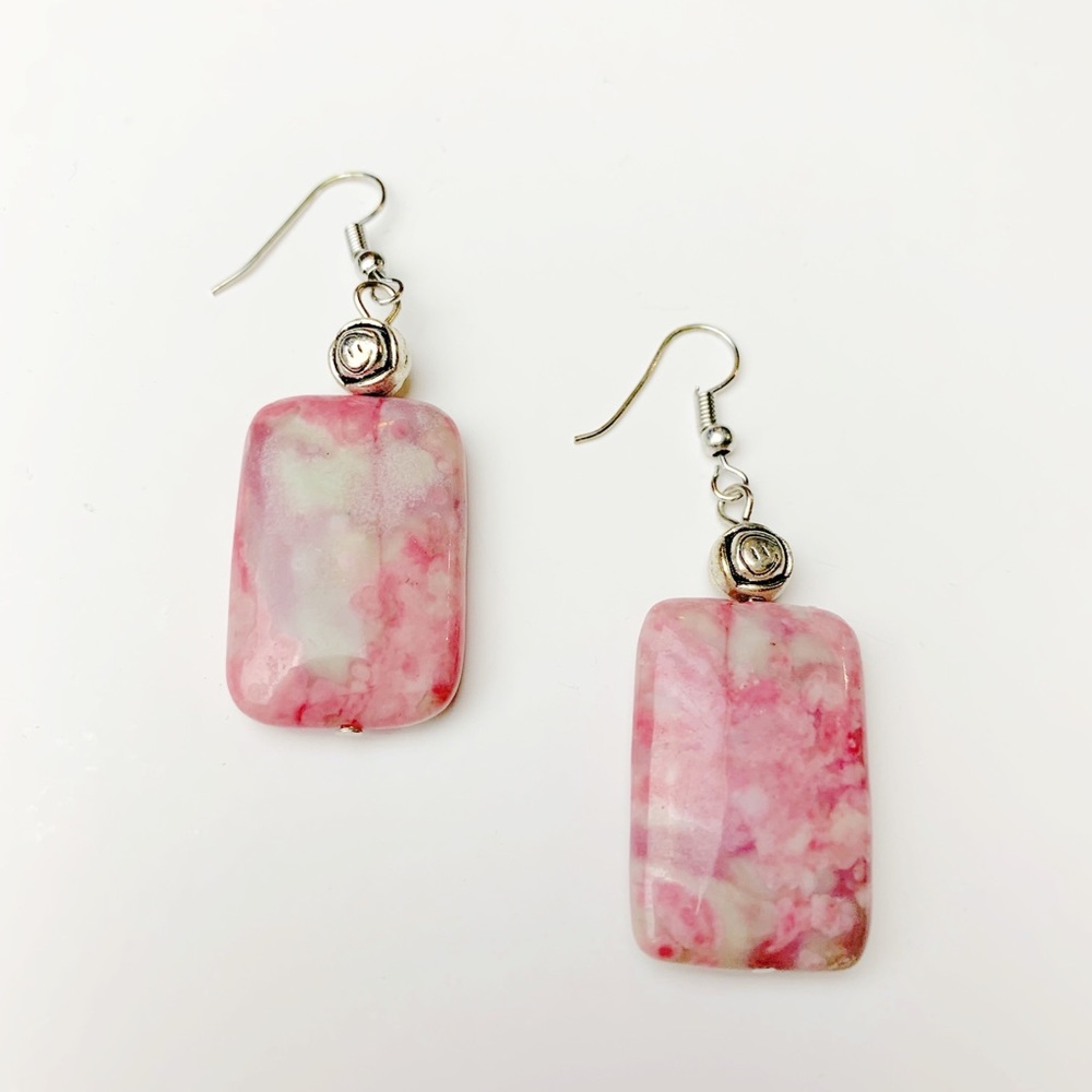 Beautiful pink stone earrings